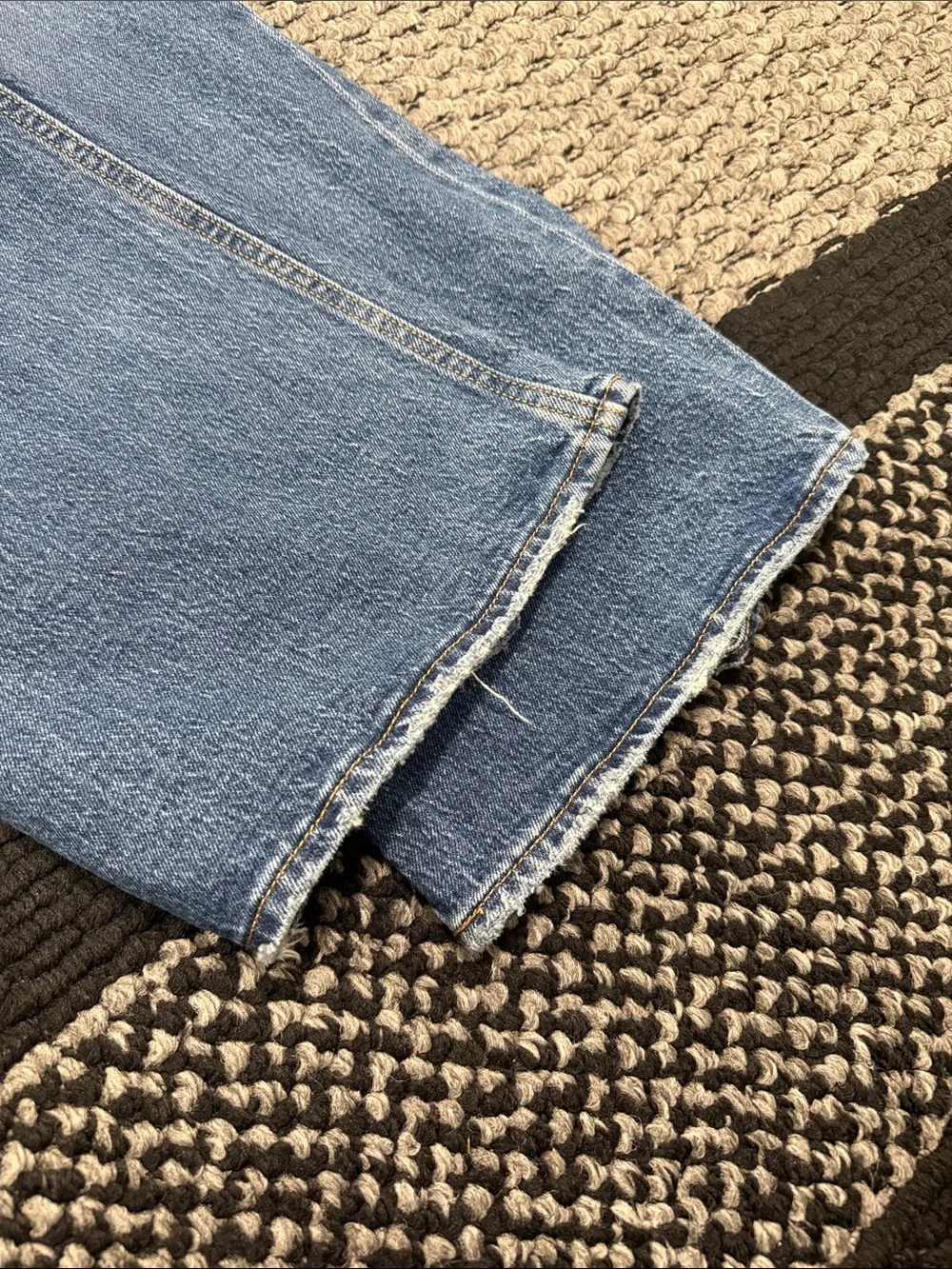 Levi’s 70s High Flare Premium Big E Distressed Jeans W28 Boho Western Classic